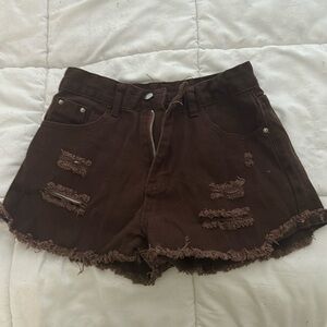 Brown Jean Shorts Curvy size S